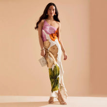 Load image into Gallery viewer, Spring Summer Oblique Shoulder Printing Dress