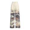 Blooming Ink Painting Color Contrast Patchwork Trousers