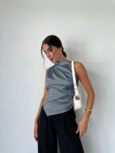 Load image into Gallery viewer, Satin Shirt Women Simple Sleeveless Top
