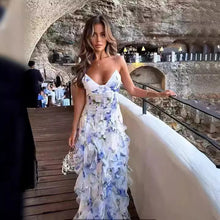 Load image into Gallery viewer, Spring Summer Off The Shoulder Women Organza Fairy Long Elegant Evening Dress