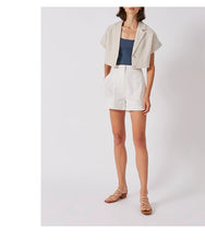 Load image into Gallery viewer, Summer French Cotton Linen Short Collared Shirt