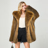 Popular Winter Fur Mid Length Coat