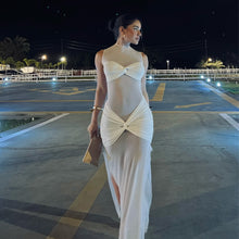 Load image into Gallery viewer, Sheer Mesh Sexy Solid Color Sheath Dress