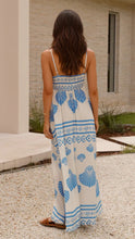 Load image into Gallery viewer, Summer Shell Printed French High Waist Big Swing Sling Maxi Dress