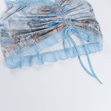 Load image into Gallery viewer, Lace Boning Corset Waist Top with Hip Skirt Set