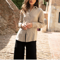 Load image into Gallery viewer, French Women Pure Linen Shirt