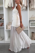 Load image into Gallery viewer, Spring Summer Knitted Stitching Vest Set Casual Vacation Loose Skirt Women