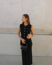 Load image into Gallery viewer, Sleeveless Vest Pocket Knitted Vest Split High Waist Skirt Casual Old Money Knitting Suit