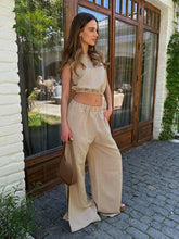 Load image into Gallery viewer, Cotton Linen Suit Short Two Piece Set
