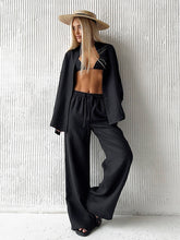 Load image into Gallery viewer, Cotton Casual Two-Piece Set – Loose Shirt and Trousers