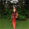 Spring Summer Color Contrast Gradient Transparent Hollow Cutout Split Beach Dress