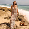 Sleeveless Hollow Out Cutout Knitted Beach Dress