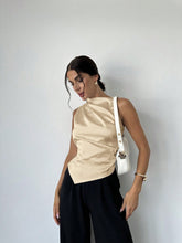 Load image into Gallery viewer, Satin Shirt Women Simple Sleeveless Top
