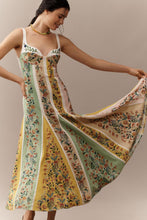Load image into Gallery viewer, Spring Summer Suspender Linen Printing Dress Loose Vacation Dress