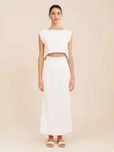 Load image into Gallery viewer, Cotton Linen Vest Skirt Spring Summer Skirt Set