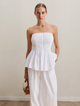 Load image into Gallery viewer, Professional White Casual off the Shoulder Top Trousers