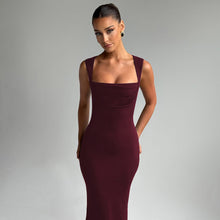Load image into Gallery viewer, Slim Fit Square Collar Waist Slimming Dress