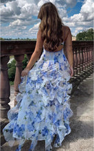 Load image into Gallery viewer, Spring Summer Off The Shoulder Women Organza Fairy Long Elegant Evening Dress