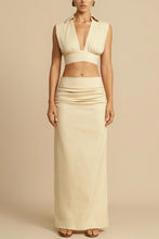 Load image into Gallery viewer, Spring Summer Sleeveless Skirt Two Piece Casual Holiday Party Skirt Set for Women