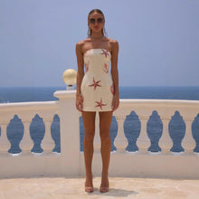 Load image into Gallery viewer, Sequined Printed Chest Wrapped Dress