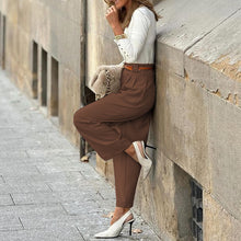 Load image into Gallery viewer, Spring Women Solid Color All Match High Waist Trousers Work Pant