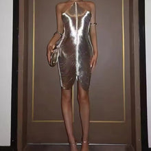 Load image into Gallery viewer, Fashionable Tassel Halter Backless Dress Spring Summer