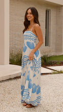 Load image into Gallery viewer, Summer Shell Printed French High Waist Big Swing Sling Maxi Dress