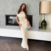 Slim Fit Hip Lace Maxi Dress See through Sexy off Shoulder Dress
