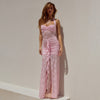 Elegant Halter Lace Backless Slim Fit Dress Women