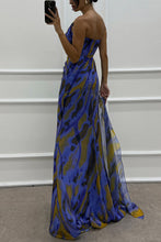 Load image into Gallery viewer, Chiffon Floral Print Slit Dress Casual Party Long Women Clothing Dress