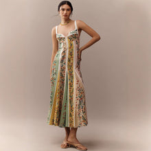 Load image into Gallery viewer, Spring Summer Suspender Linen Printing Dress Loose Vacation Dress