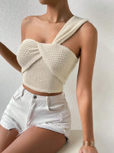Load image into Gallery viewer, Women Clothing Sexy Single Shoulder Suspender Vest Short Summer Cropped Top