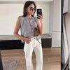 Knitted Vest Casual Maillard All Match Single Breasted Knitted Cardigan Top Women