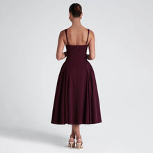 Load image into Gallery viewer, French Square Collar Dress Retro Slim Fit Dress