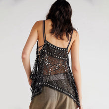 Load image into Gallery viewer, Casual Trend Rhinestone Camisole Beach Sun Protection Vest