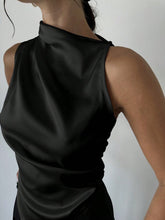 Load image into Gallery viewer, Satin Shirt Women Simple Sleeveless Top