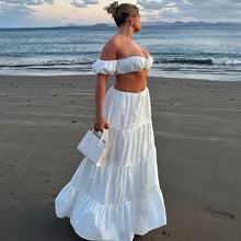 Load image into Gallery viewer, Corset Lace Pleated Tiered Skirt Set