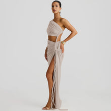 Load image into Gallery viewer, Spring Summer Cutout Lace Pleated Dress