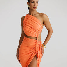 Load image into Gallery viewer, Spring Summer Cutout Lace Pleated Dress
