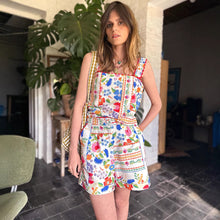Load image into Gallery viewer, Spring Summer Strap Printing Sets Loose Vacation Pocket Two Piece Sets