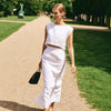 Cotton Linen Vest Skirt Spring Summer Skirt Set