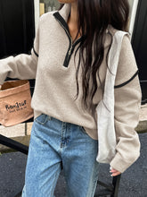 Load image into Gallery viewer, Casual Simple Solid Color Long Sleeve Zipper Sweaters Women Clothing Autumn Winter