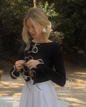 Load image into Gallery viewer, Black Long Sleeve Knitted Cardigan Women Slimming Short Top Women