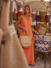 Load image into Gallery viewer, Cotton Linen Vest Skirt Casual Set