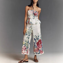 Load image into Gallery viewer, Spring Summer Positioning Printing Corset Sleeveless Casual Vacation Two Piece Set for Women
