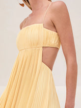 Load image into Gallery viewer, Women Summer Cami Dress Sexy Pleated Backless Dress