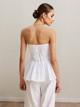 Load image into Gallery viewer, Professional White Casual off the Shoulder Top Trousers