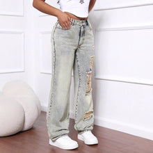 Load image into Gallery viewer, Straight Loose Wide Leg Denim