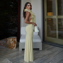 Load image into Gallery viewer, Summer Elegant Halter Deep V Plunge Dress Sexy Backless Sheath Dress