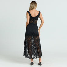 Load image into Gallery viewer, Summer Sexy Lace Hollow Out Cutout out Stitching Spaghetti Straps Slimming Split Dress